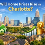 Charlotte skyline and neighborhoods representing home price trends in the Charlotte