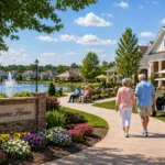 Active-adult neighborhood near Charlotte with low-maintenance homes, walking paths, and retirement lifestyle amenities