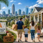Family relocating from Florida and exploring a Charlotte-area neighborhood
