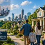 Family relocating from New York and exploring a Charlotte-area neighborhood